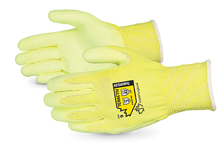 #STAHVPU - Superior Glove® TenActiv™ Hi-Viz 13-gauge Composite Fiber Nitrile Coated Cut-Resistant Work Gloves